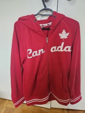 Canada Canadiana Red Zip Up Hoodie
